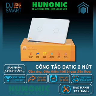 Công Tắc Cảm Ứng Thông Minh HUNONIC 2 Nút Đen/Trắng Công Tắc Wifi Điều Khiển Từ Xa Bằng Điện Thoại