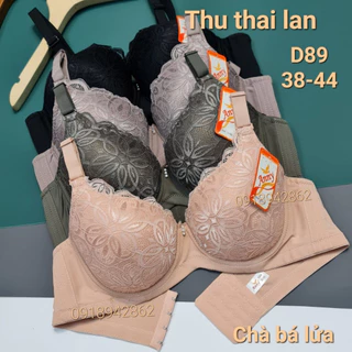 Áo lót ren Thái bigsize có gọng mút mỏng bản to ôm gom mỡ lưng, nách 4 khuy cup D 89 Anny