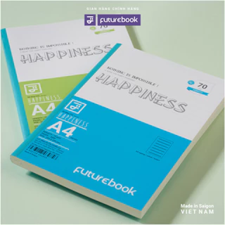 Vở May Gáy A4 Kẻ Ngang HAPPINESS 70gsm 300 Trang (Cả Bìa)