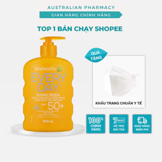 Kem Chống Nắng Woolworths Spf 50+ 500ML Chính Hãng Úc Châu