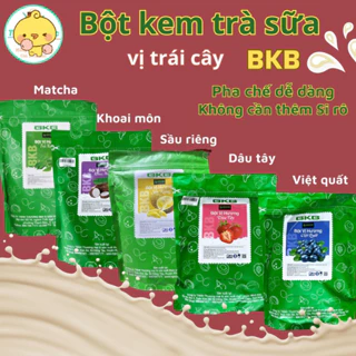 Bột trà sữa vị trái cây BKB 1kg : dâu, việt quất, sầu riêng, bạc hà, khoai môn.......