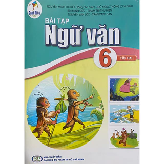 Sách - Bài tập Ngữ Văn Lớp 6 Tập 2 - Cánh diều Kèm 1 tập giấy kiểm tra kẻ ngang 70gsm 25 tờ đôi