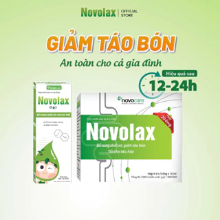 [ Combo 2 hộp ] chất xơ hòa tan Novolax, Novolax Drops, nhuận tràng, giảm táo bón cho cả gia đình, hộp 20 ống và lọ 15ml