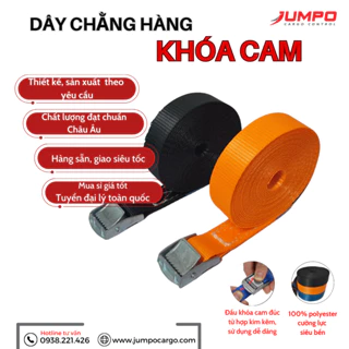 Dây cột hàng hàng, va ly khóa cam 25mm 250kg