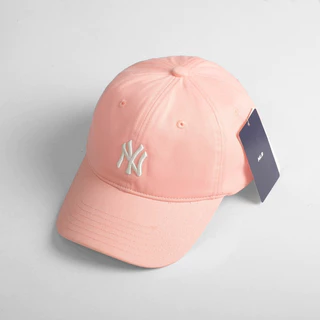 Mũ lưỡi trai Meowist Unisex MLB chất liệu vải Kaki logo NY Pink ,nón lưỡi trai Hàn Quốc