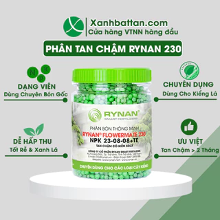 Phân tan chậm thông minh RYNAN 230 dưỡng lá xanh, bổ sung dinh dưỡng cho cây kiểng lá