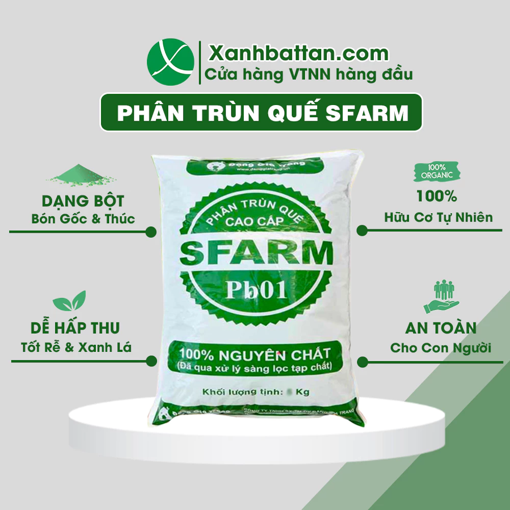 Phân Trùn Quế Hữu Cơ Sfarm Dùng Để Trồng Rau Sạch Và Hoa Kiểng