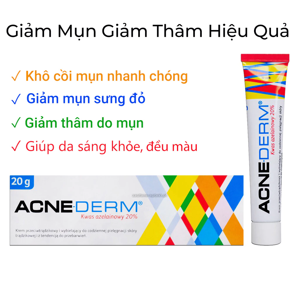 Măng tây baby - Kem gel dưỡng giảm thâm và mụn acnederm acne derm acid axit azelaic 20%