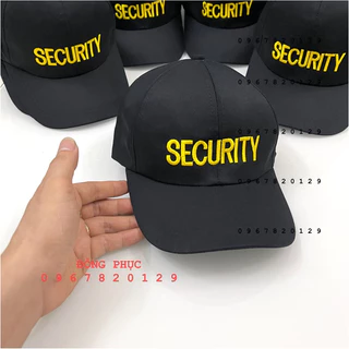 NÓN BẢO VỆ VỆ SĨ THÊU LOGO SECURITY (chất vải kaki)