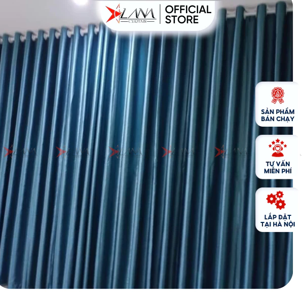 Rèm cửa gấm (xả kho giá lỗ, mới tinh, chưa sử dụng) họa tiết đẹp cản nắng, cản sáng, đã may đục lỗ tròn,