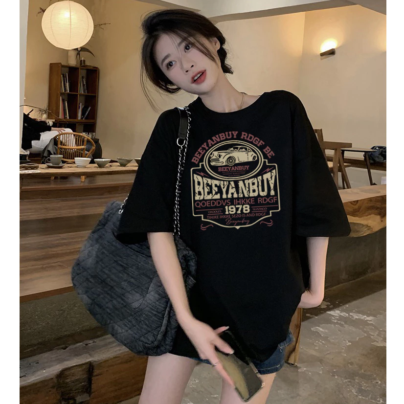 FOCUS local brand đen thời trang áo phông nữ áo rộng thời unisex áo thun tee ulzzang 100%cotton