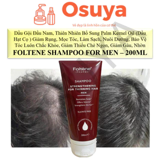 DẦU GỘI FOLTÈNE DÀNH CHO NAM GIẢM RỤNG, GIẢM NHỜN, GÀU, MỌC TÓC - FOLTENE SHAMPOO FOR MEN - 200ML