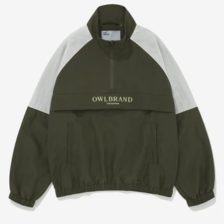 Áo khoác dù Owlbrand Halfzip/Rêu