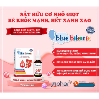 Sắt hữu cơ Blue Bifferic của Tây Ban Nha ( sắt nguyên tố 30mg)