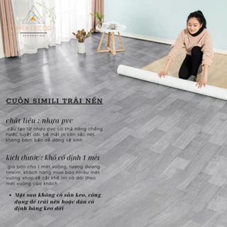 tấm simili lót sàn nhà, thảm nhựa simili trải nền nhà màu vân gỗ PVC, chống nước chống cháy