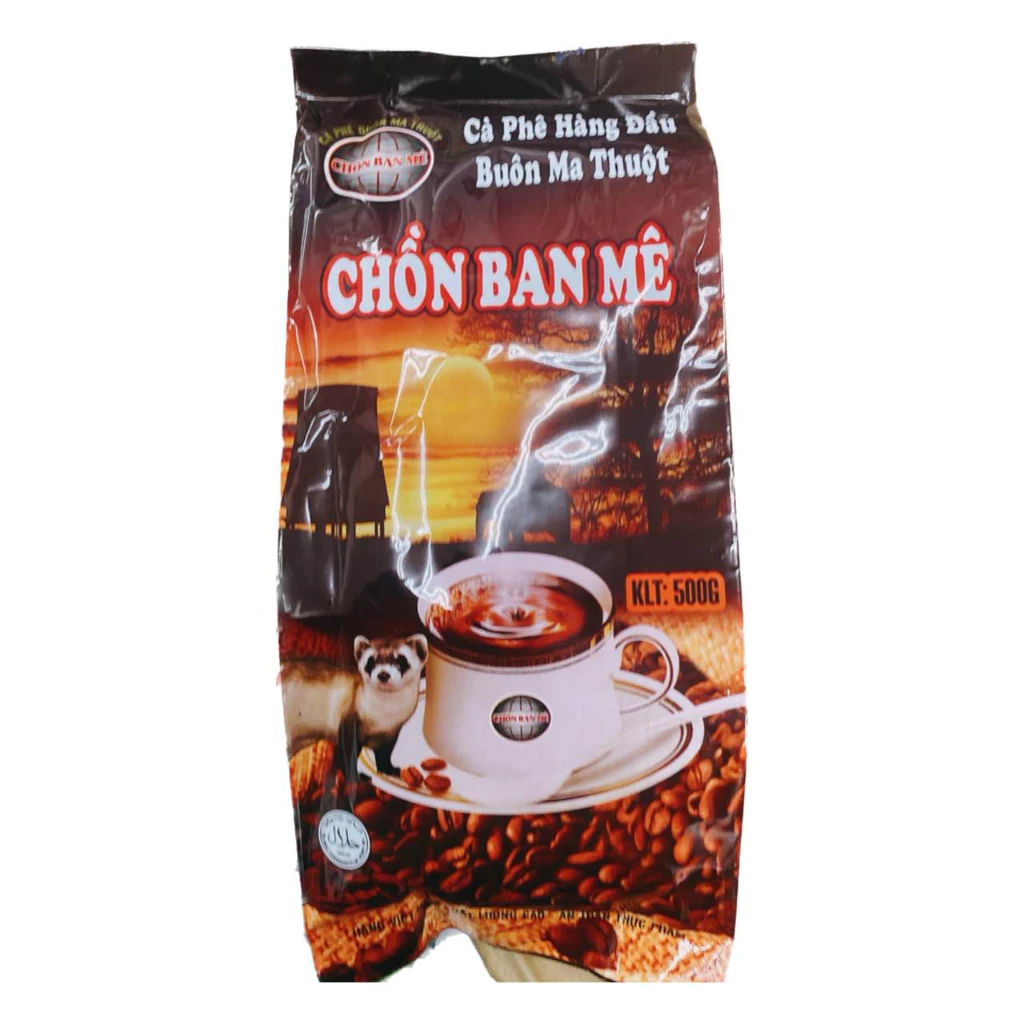 BỊCH 500gr CÀ PHÊ BỘT PHA PHIN CHỒN BAN MÊ BÌNH MINH (Date mới 12 tháng)