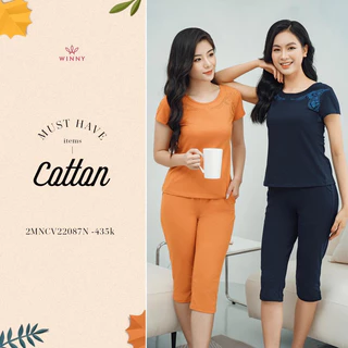 Bộ áo cộc tay quần ngố cotton WONNER