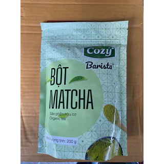 Bột Matcha Nguyên Chất 200g Cozy Chuyên Dùng Cho PHA CHẾ và LÀM BÁNH, LÀM ĐẸP