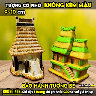 Tượng tô màu, NHÀ NHỎ 2 MẪU, size L-M, tô tượng thạch cao (Không kèm màu), luyện vẽ, tượng trắng decor