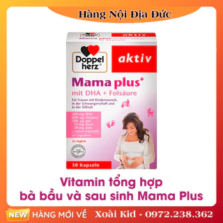 [Date mới nhất] Vitamin tổng hợp cho bà bầu Doppelherz Mama plus 30 viên của Đức