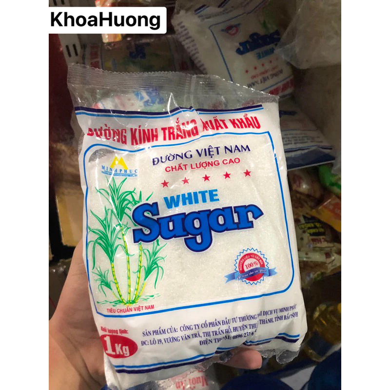 Đường xuất khẩu trắng  (vàng ) 1kg đủ cân