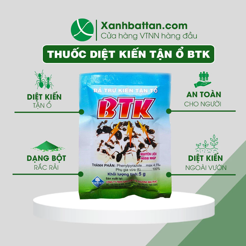 Bả Diệt Kiến - Bả Trừ Kiến Tận Ổ BTK Gói 5 gram