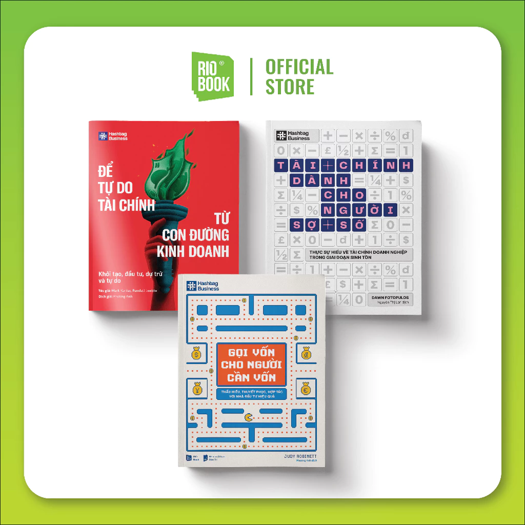 Sách - COMBO Tư duy tài chính khi khởi nghiệp (Tài chính cho người sợ số + Để tự do tài chính + Gọi vốn)