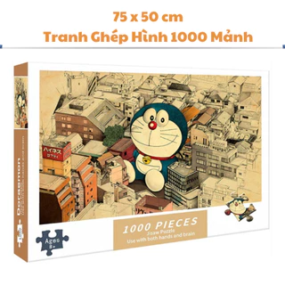 Tranh Ghép Xếp Hình 1000 Mảnh Doraemon Jigsaw Puzzle 1000 Pcs (75 x 50 cm) Dành cho người lớn và trẻ em.