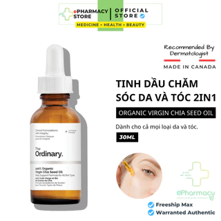 Tinh dầu The Ordinary 100% Organic Chia Seed Oil dưỡng tóc, làm dịu da 30mL