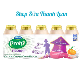 Lốc 5 Chai Sữa Chua Uống Men Sống Hương Cam Probi Pedia+ 65ml.