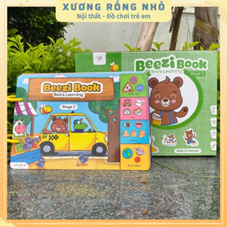 (Học liệu đã dán hoàn thiện) Đồ Chơi Học Liệu Bóc Dán BEEZI BOOK Phiên Bản Mở Rộng Thêm Nhiều Chủ Đề Cho Bé