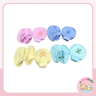 Bao tay chân cho bé sơ sinh cotton viền bo mềm mại ACuteBaby