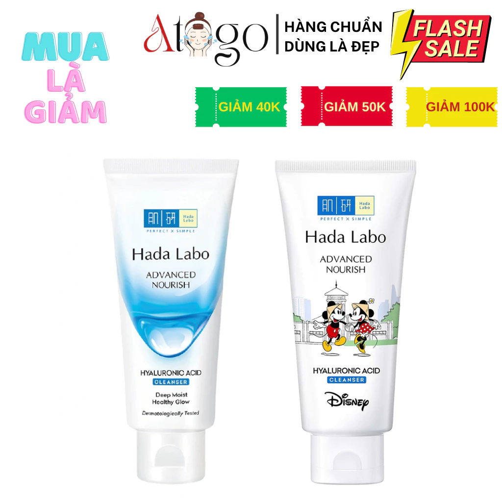 Kem Rửa Mặt Dưỡng Ẩm Tối Ưu Hada Labo Advanced Nourish Hyaluronic Acid Cleanser 80g (Trắng)