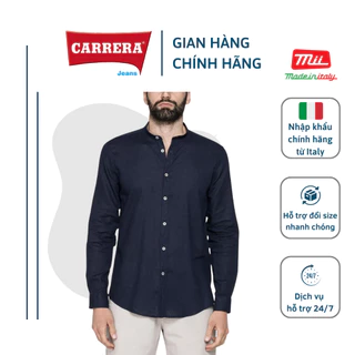 [4 màu] Áo Sơ Mi Nam Trơn Cao cấp CARRERA JEANS  Regular Fit Cotton Dài Tay - Nhập Khẩu Chính Hãng Từ  Ý_T245A1251A