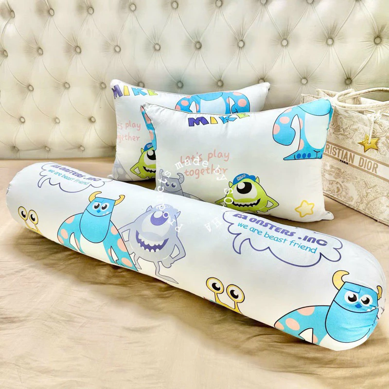 Gối ôm cotton poly ruột bông hạt cao cấp kích thước dài 100cm