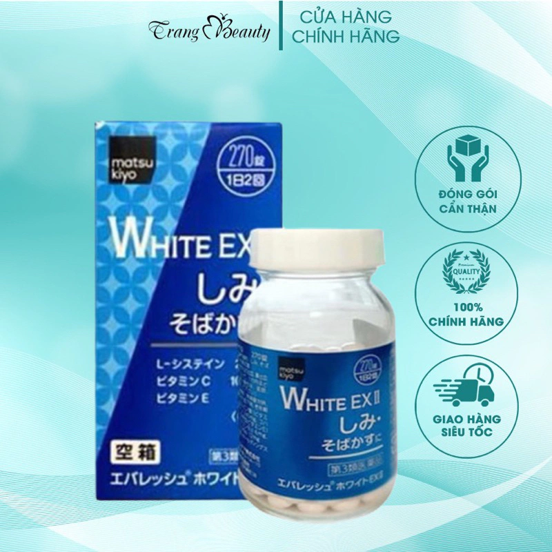 Viên uống Skin White EX ll  trắng da, mờ thâm nám Nhật Bản - 270v