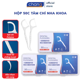 Hộp 50 Chiếc Tăm Chỉ Nha Khoa Sợi Chỉ Mảnh, Tăm Chỉ Nha Khoa Vệ Sinh Kẽ Răng Chân Nướu Bảo Vệ Răng Miệng