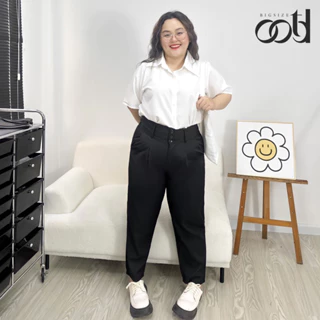 OOTD BIGSIZE | Quần tây công sở cạp cao 3 cúc