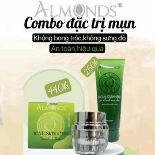 ALMONDS® COMBO CAO MỤN VÀ SỮA RỮA MẶT💯Chính Hãng