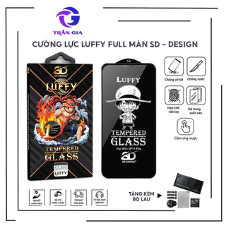 Kính cường lực ip Full Màn chống mẻ cạnh SD DESIGN Luffy ip 6/7/8/plus/X/XR/11pro/11 promax/12/12 promax