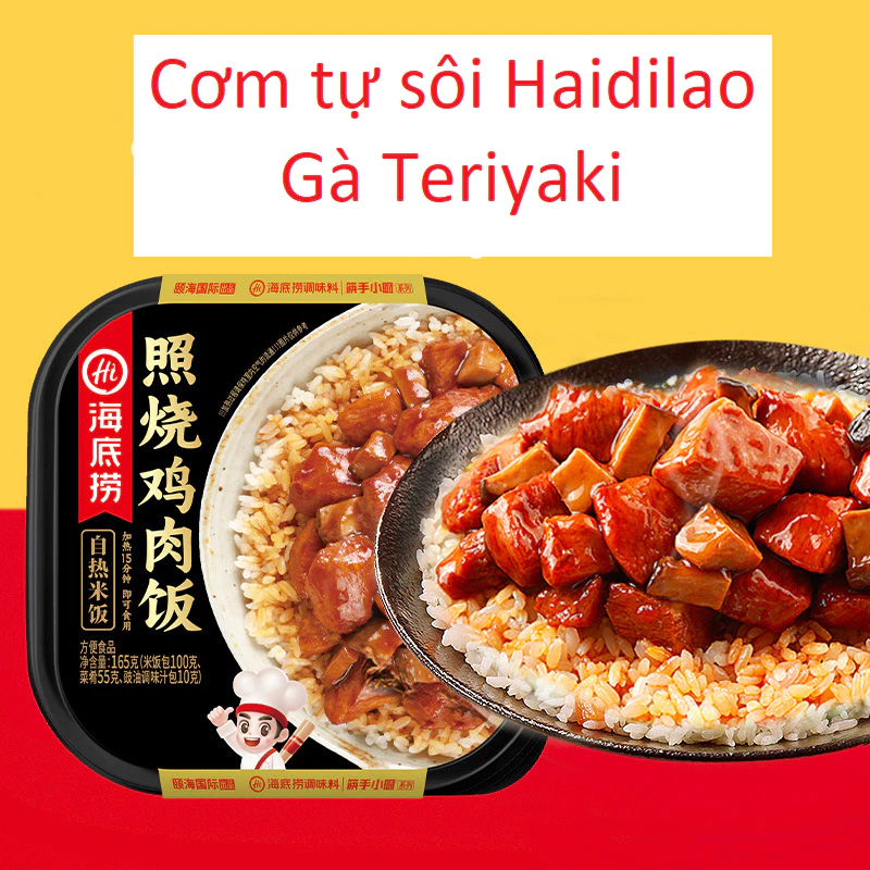 Cơm tự sôi Haidilao vị Gà Teriyaki ko cay