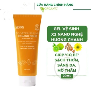 DUNG DỊCH VỆ SINH PHỤ NỮ GEL X2 NANO NGHỆ ,KHỬ MÙI , KHÁNG KHUẨN,KHÁNG NẤM, GIẢM VIÊM NGỨA(mini 20g