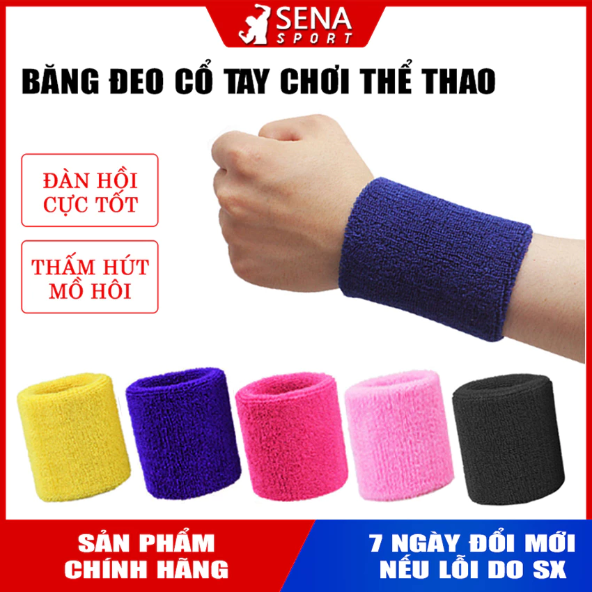 Băng Đeo Cổ Tay Thấm Hút Mồ Hôi, Băng Bảo Vệ Cổ Tay Hỗ Trợ Tập Thể Thao (1 Cái)