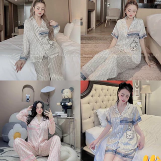 Bộ pijama xước happy siêu sang [ kèm ảnh thật]