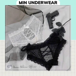 Quần Lót Nữ Ren Nơ Đen/Trắng Mềm Mịn Sexy Quyến Rủ - Gợi Cảm Min Underwear 379222