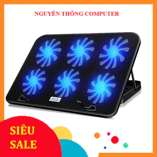 Đế tản nhiệt laptop ICE coorel A9 6 quạt làm mát laptop macbook