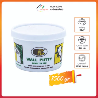 Bột bả trám khe nứt tường, gỗ - Bosny Wall Putty (1500g).Sử dụng trực tiếp, không cần pha loãng