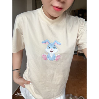 Áo baby tee thỏ hồng cotton bigsize - MiaVN