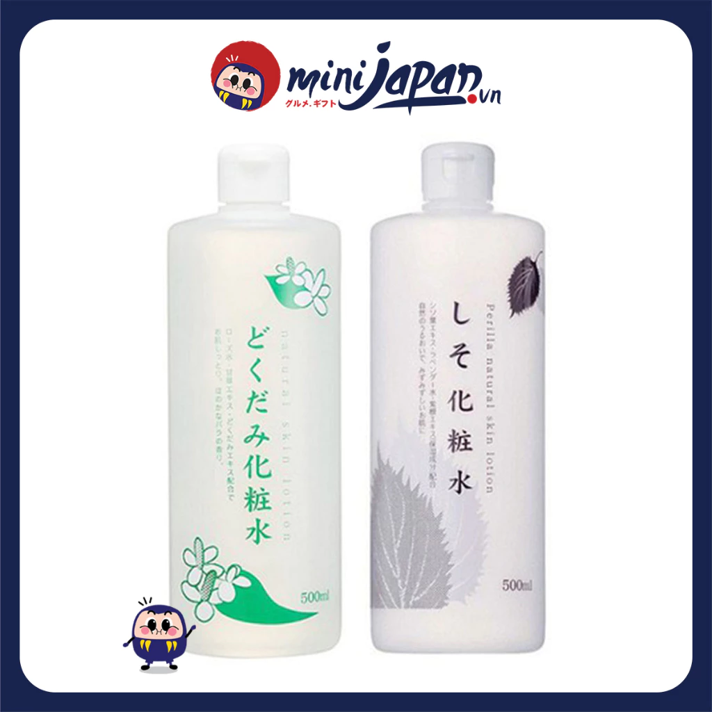 Nước hoa hồng lotion toner diếp cá, tía tô Dokudami ngăn 500ml Nhật Bản