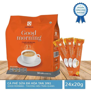 Cà phê sữa hoà tan Trần Quang GOOD MORNING bịch 24 gói*20g